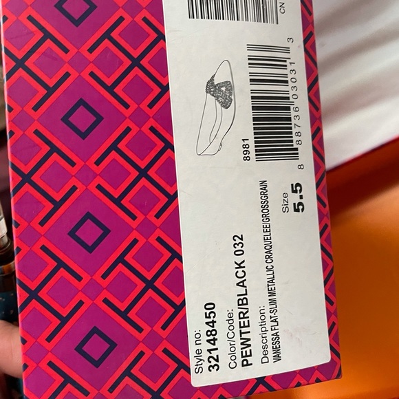 TORY BURCH ‘Vanessa’ Embellished Crystal Bow Flat 5.5 - Picture 9 of 13